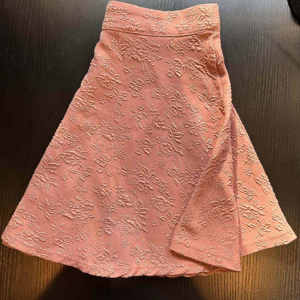 Forever 21 Pink Textured A-Line Skirt